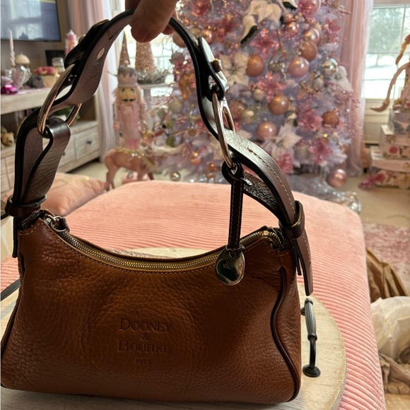 Dooney & Bourke Brown Leather Shoulder Bag - Picture 3 of 7